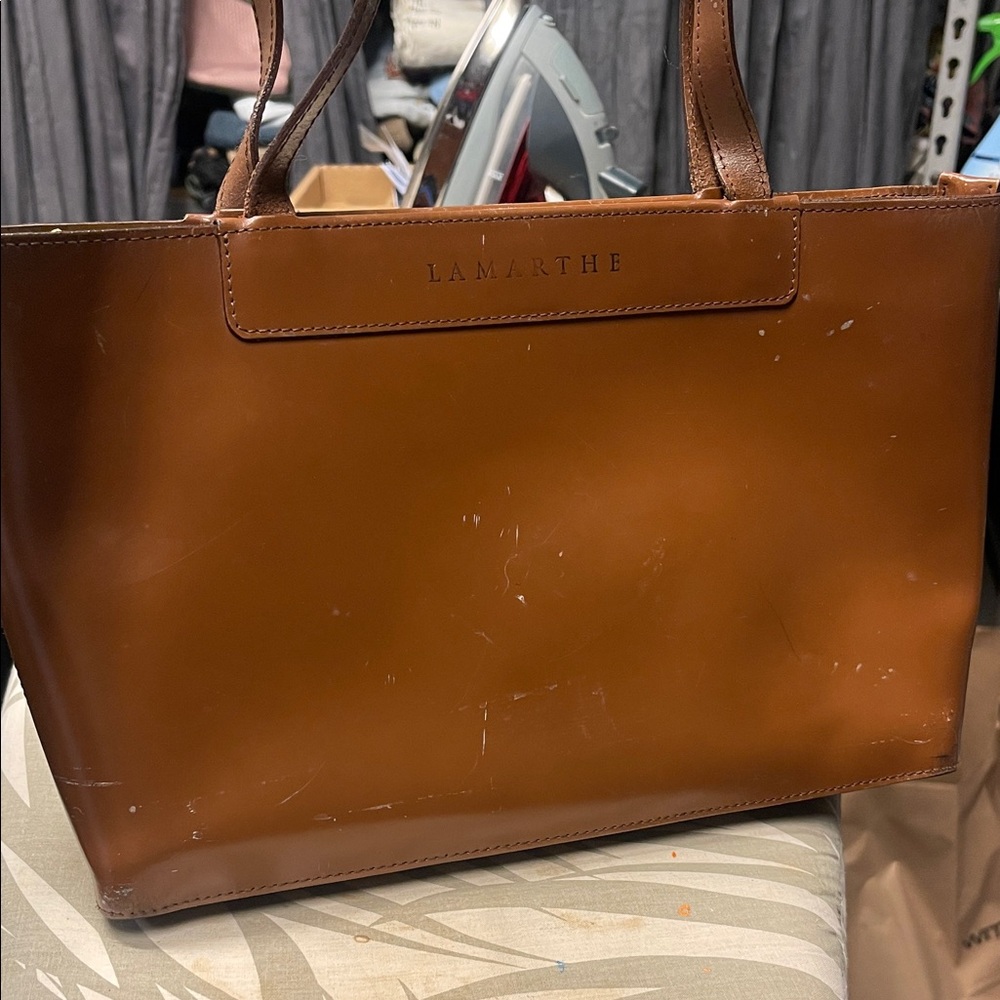 Lamarthe Tan Leather Shoulder Bag